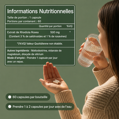 Gélules à l'extrait de rhodiole